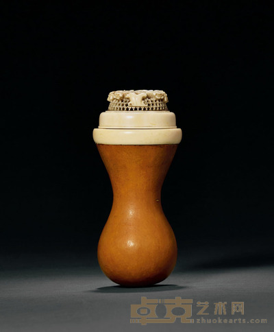 清 本长蛐蛐葫芦 10.3cm. High