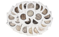 回历1310至1334年（1893-1916）新疆喀什五钱银币一组共计二十四枚