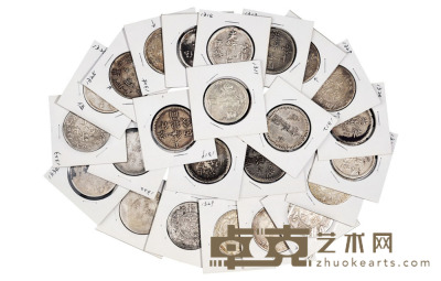 回历1310至1334年（1893-1916）新疆喀什五钱银币一组共计二十四枚 