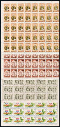★ 1963-1964年韩国拯救古文物邮票五十枚全张一件