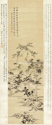 黄媛介 溪岸松风