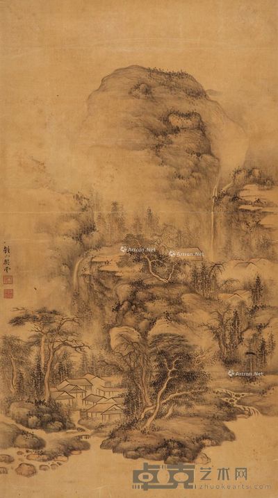 樊云 山居图 86.5×48cm
