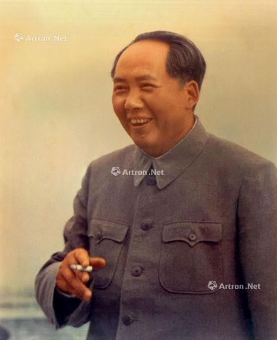侯波 1954年作 毛主席吸烟照
