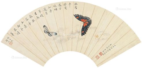 缪嘉惠 双蝶图