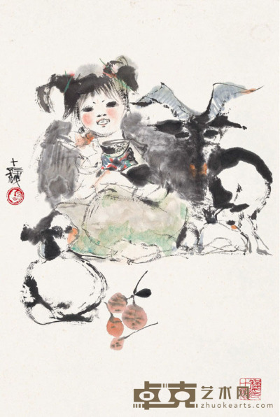 程十发  长春 68.7×48 cm. 约3平尺