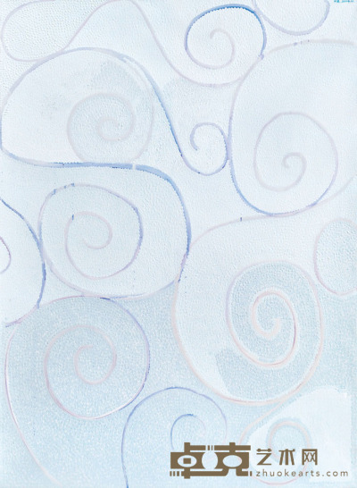 季大纯 蓝色螺旋形 150×110 cm.