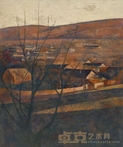 韦尔申 日落的风景 72×60 cm.