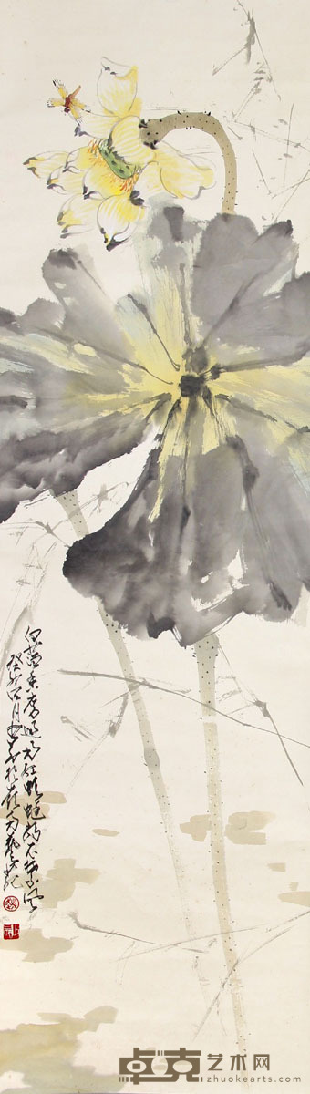 赵少昂 荷花 136x39