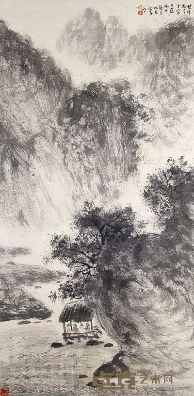 傅抱石 山水 135x66