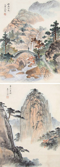 宋文治 山水双挖