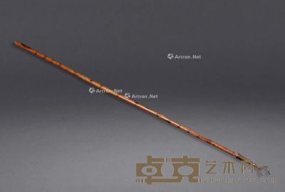 清 梅鹿竹画叉 长125cm