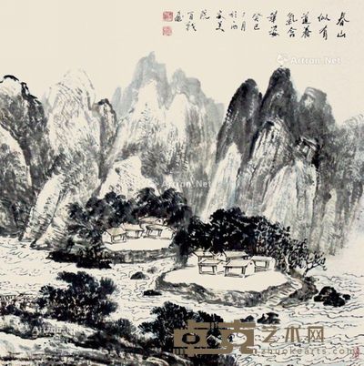 李百战 春山似有道 69×69cm