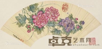 汪承霈 花卉 18×50cm