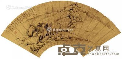 钱维城 山居图 19×50cm