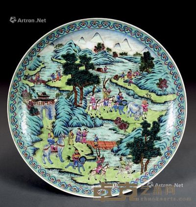 清 彩人物大盘 直径：56cm