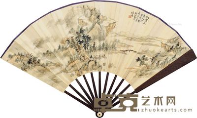 金健吾 溪山幽居 19×53cm