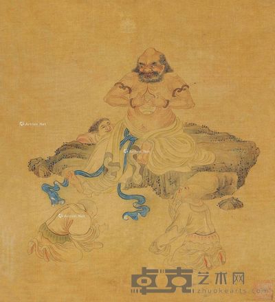 佚名 罗汉图 28×26cm
