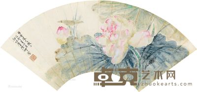 陆抑非 荷香图 18×49cm