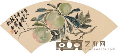 吴昌硕 寿桃 18×48cm
