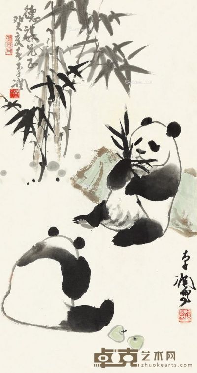 李涵 熊猫 88×47cm