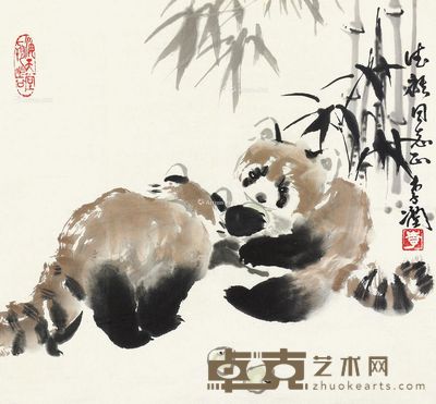 李涵 浣熊 44×48cm