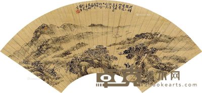 马毓章 山林骑驴 18×48cm