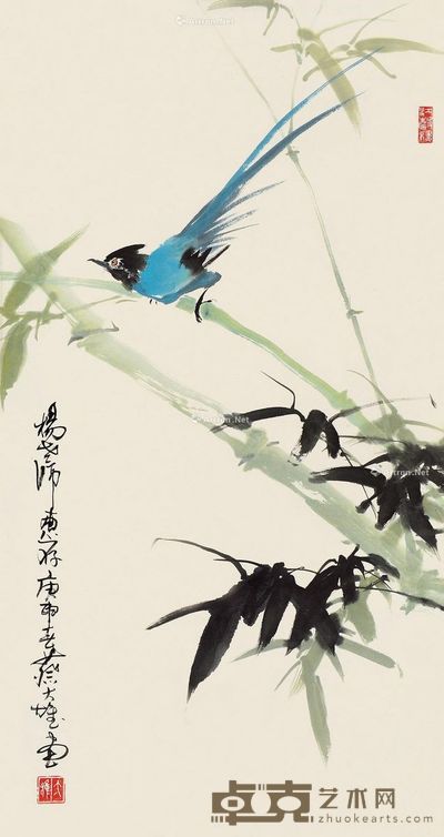 蔡大雄 鸣翠图 87×46cm