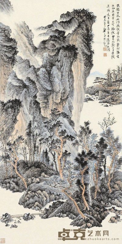 郑午昌 庐山高隐 101×50cm