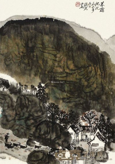 胡振昆 暮霭沉沉 65×45cm
