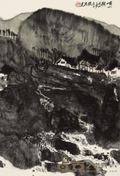 胡振昆 崂山路 65×44cm