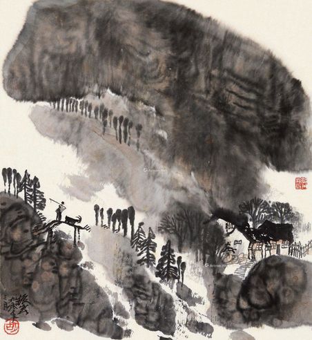 胡振昆 山林村舍