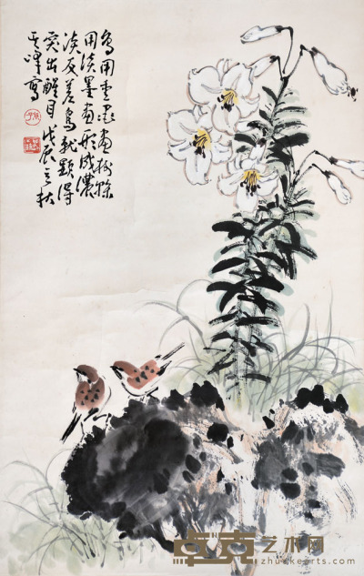 孙其峰 花鸟 68×44cm 约2.7平尺