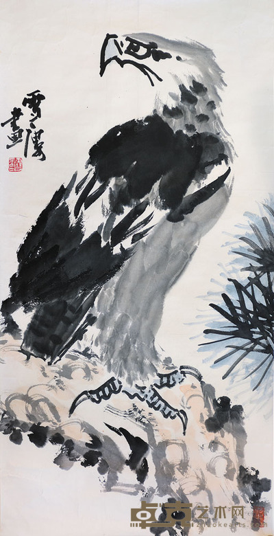 丁培生 鹰 75×37cm 约2.5平尺