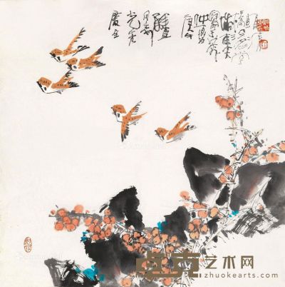 杜显清 花鸟 66×45cm