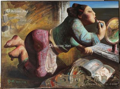 宫立龙 2004年作 妆 布面油画 97×130cm