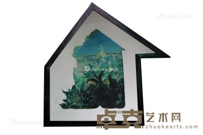 田新亮 2014年作 无处不家园 纸板油画 120×120cm
