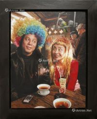 陈安建 2010年作 茶馆系列－炫彩时代 布面油画