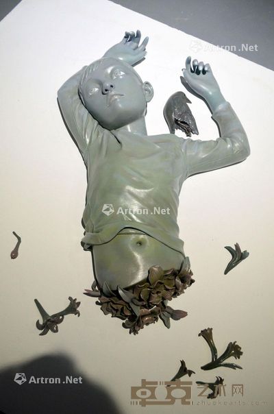 陈竹 2015年作 致埃利斯:当乌鸫在幽林中呼唤03 玻璃钢 3/8 47×13×73cm