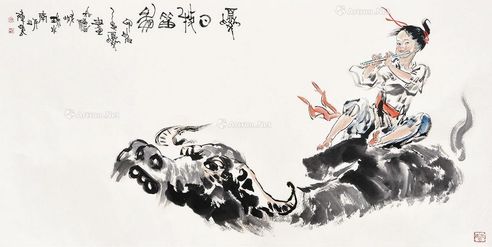 陈略 牧童吹笛