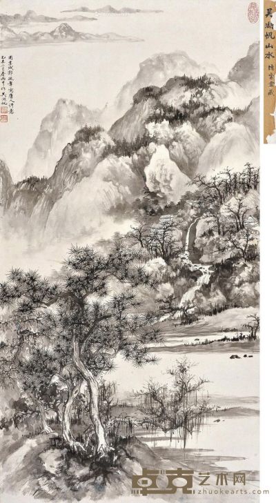 吴湖帆 唐人诗意图 92.5×47.5cm