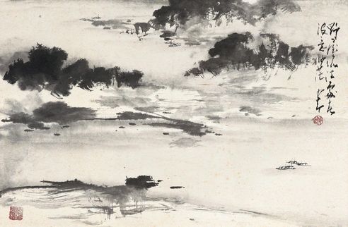 赵少昂 春江钓艇