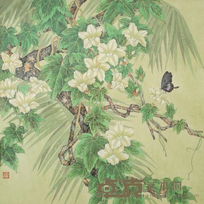 金鸿钧 工笔花卉 66×66cm