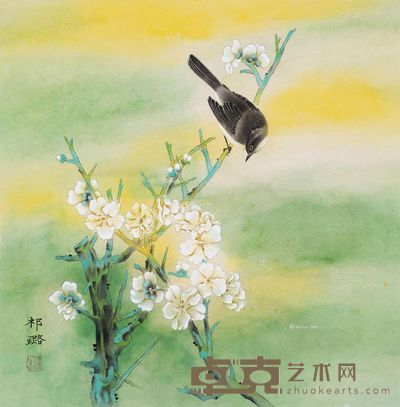 祁璐 诗象系列·梅花暗香 36×36cm