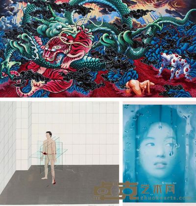 龚旭 黄一山 杨千 玫瑰虎大战酞青龙 高难度动作 蓝色水珠 60×120cm;60×75cm;80×60cm