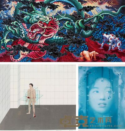 龚旭 黄一山 杨千 玫瑰虎大战酞青龙 高难度动作 蓝色水珠 60×120cm；60×75cm；80×60cm