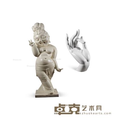 刘君 仕女11号 58×55×120cm;24×19×43cm