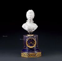 1880年左右作 白瓷女王雕像钟