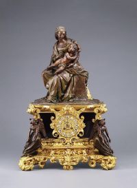 1860年左右作 铜鎏金圣母子钟