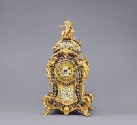 1880年左右作 珐琅洛可可式钟
