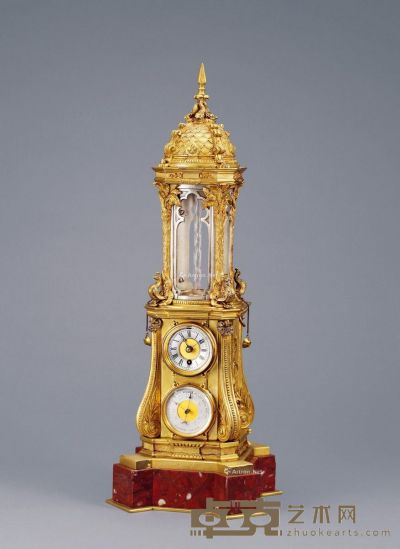 1890年左右作 华莱士喷泉钟 高57cm；宽21cm